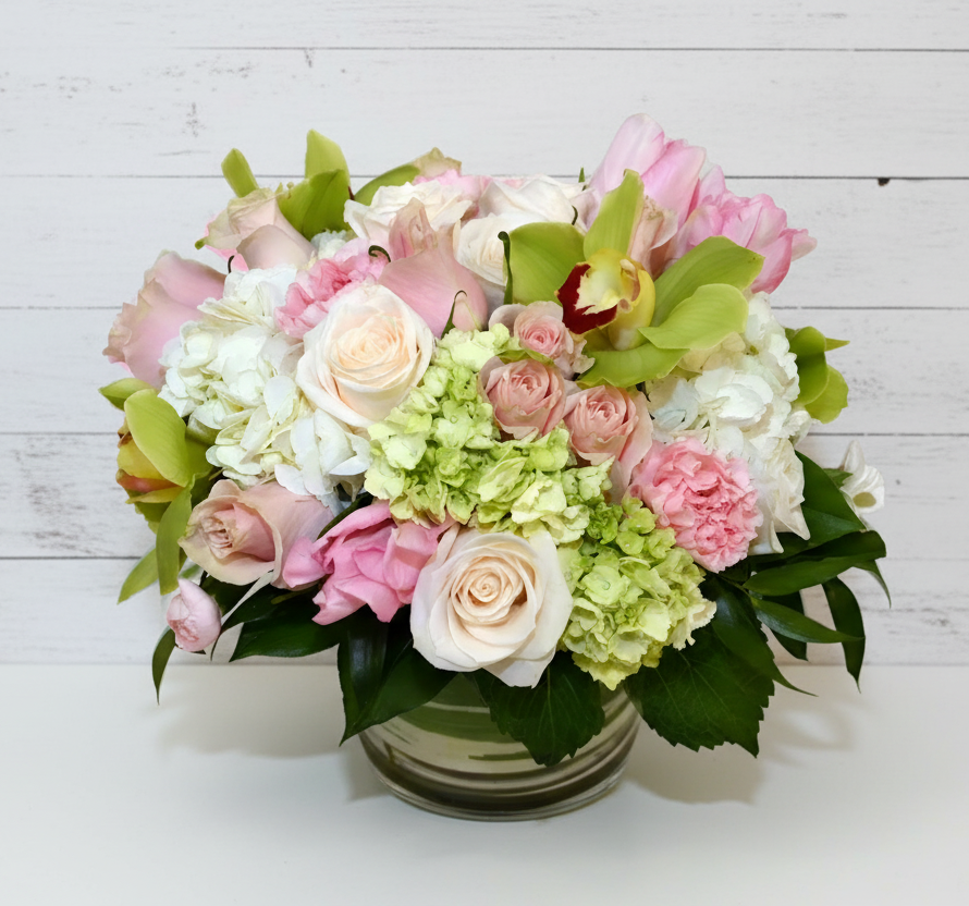 Pink and white florals