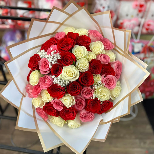 50 roses bouquet ramo
buchon