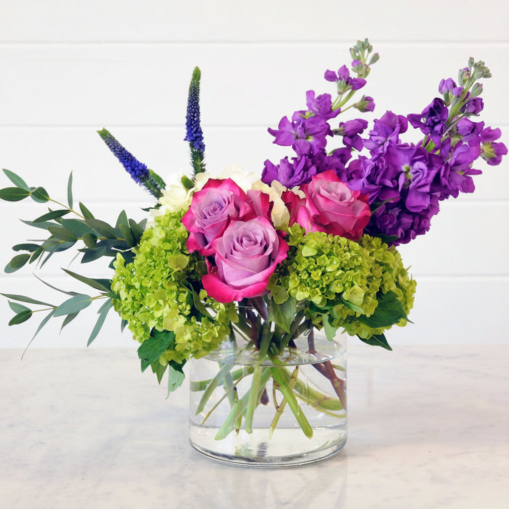 Colorful floral mix vase
